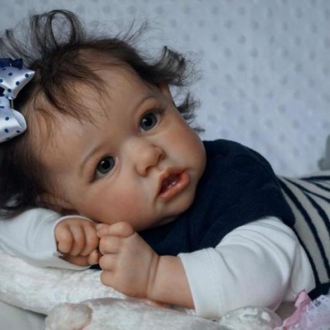 [Mini Doll]12'' Realistic Sweet Cute Valerie  Reborn Baby Doll Girl