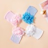 Newborn baby cap pink or blue rose flower cotton shape cap Toy