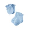 Cute newborn pink or blue gloves socks set Toy