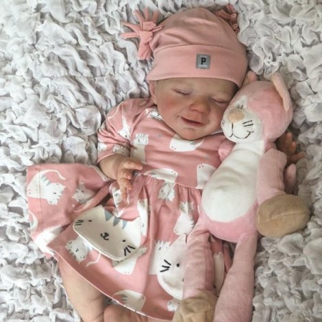 20'' Little Kenzie Reborn Baby Doll Girl Toy  with Coos and "Heartbeat"